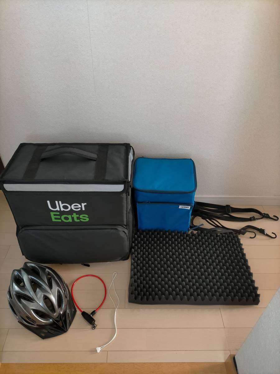 Uber Eatsバッグ,緩衝材,クーラーバッグ等自転車配達員スタート7点セット Uber Eatsバッグ,緩衝材,クーラーバッグ等自転車配達員スタート7点セット