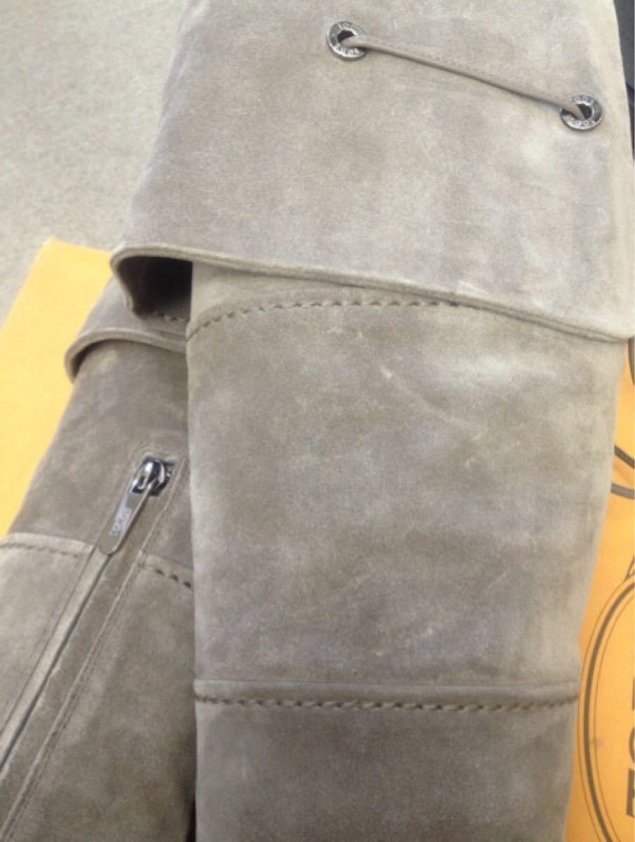 未使用】TODS トッズ ロングブーツ スエード 新品 ジョッキーブーツ