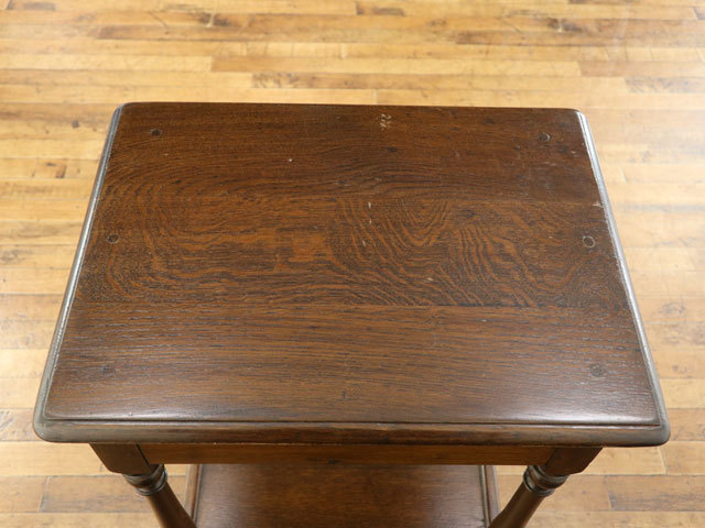 ナイトテーブル 上下に引き出しが付いた珍しいタイプ サイドテーブル 落ち着いた色 オランダ家具 アンティークフレックス 64479 - 6