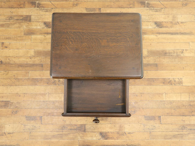 ナイトテーブル 上下に引き出しが付いた珍しいタイプ サイドテーブル 落ち着いた色 オランダ家具 アンティークフレックス 64479 - 3