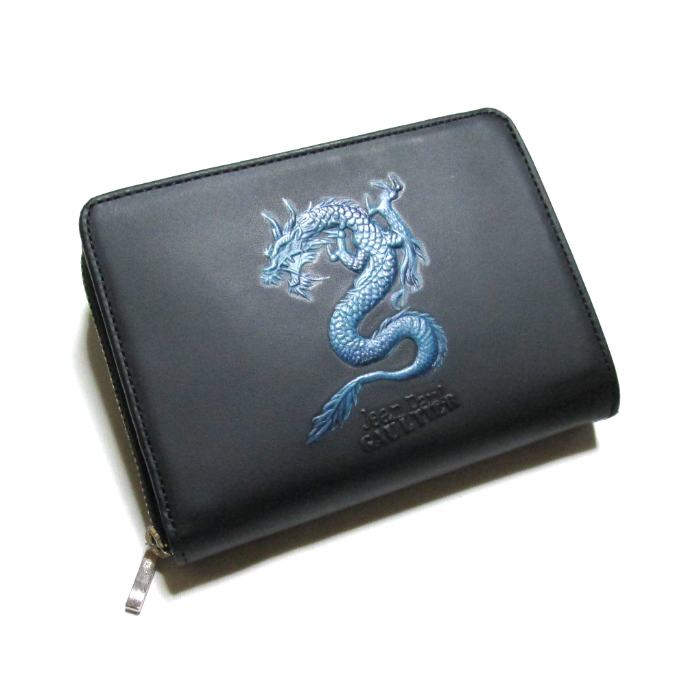 希少『Jean Paul GAULTIER』ドラゴン メタルプレート 折財布-