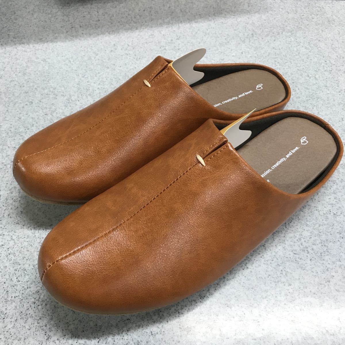  new goods slippers room zL size fake leather 25~27. for ( Camel ) slip prevention attaching free shipping 