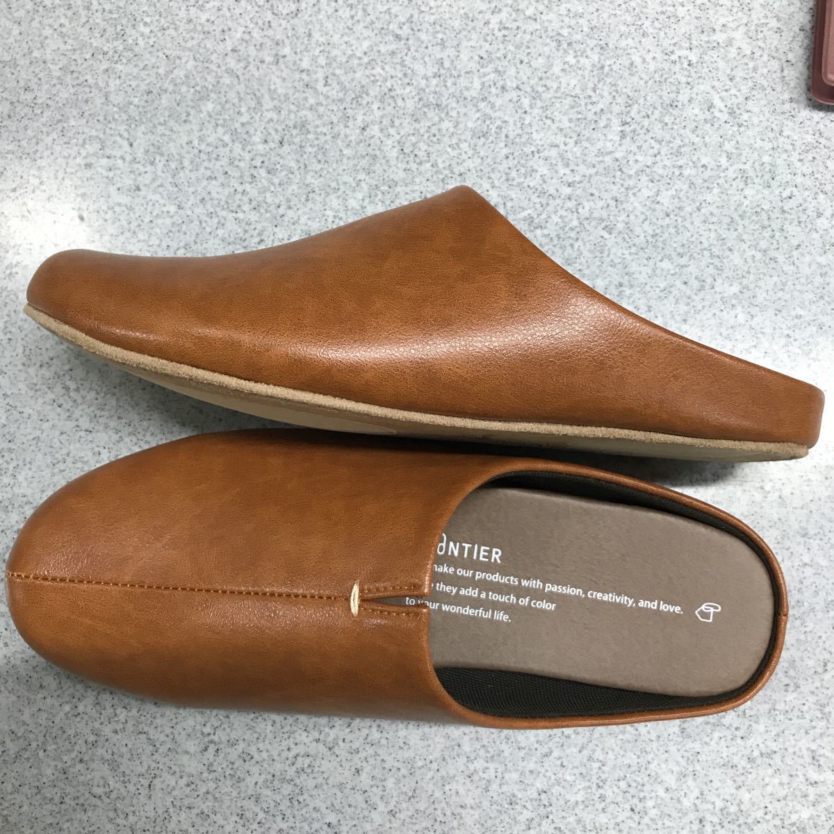  new goods slippers room zL size fake leather 25~27. for ( Camel ) slip prevention attaching free shipping 