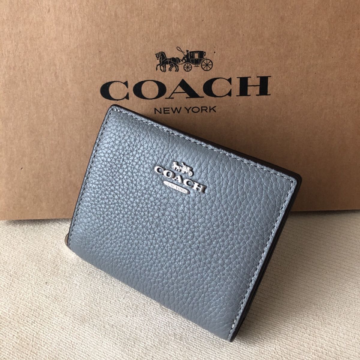 新品 COACH コーチ 定価39,600円 二つ折り財布 スナップ ウォレット 