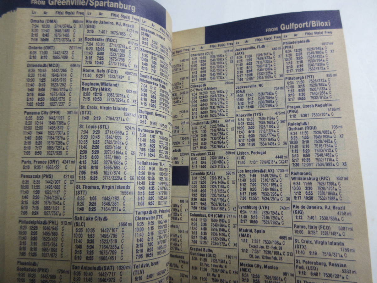 [ Delta Air Lines ] timetable 1994 year 09/15 400 page 