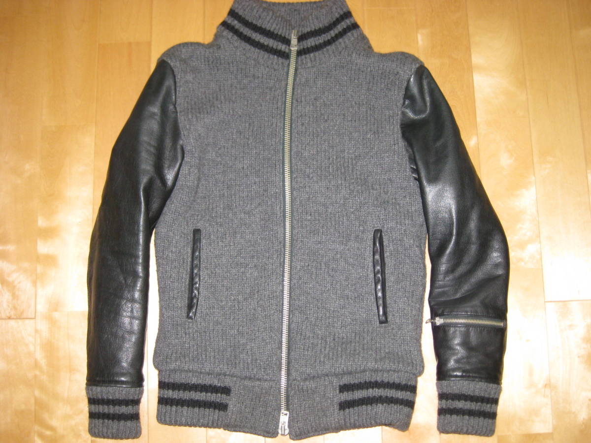 高級品市場 バックボーン BACKBONE BASIC ニット×レザースタジャン
