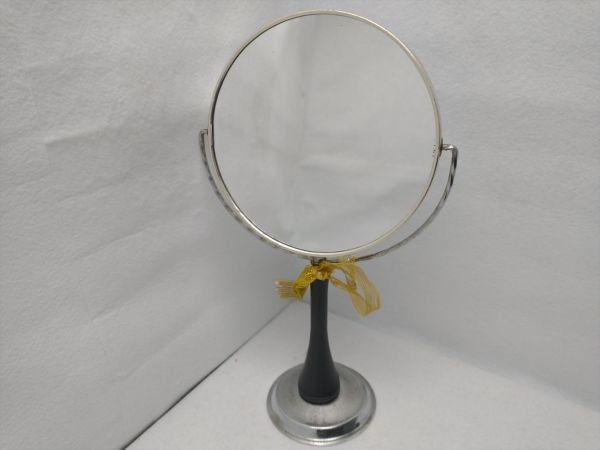  desk mirror mirror height 29cm Showa Retro cosmetics mirror rotation (22_50415_3)