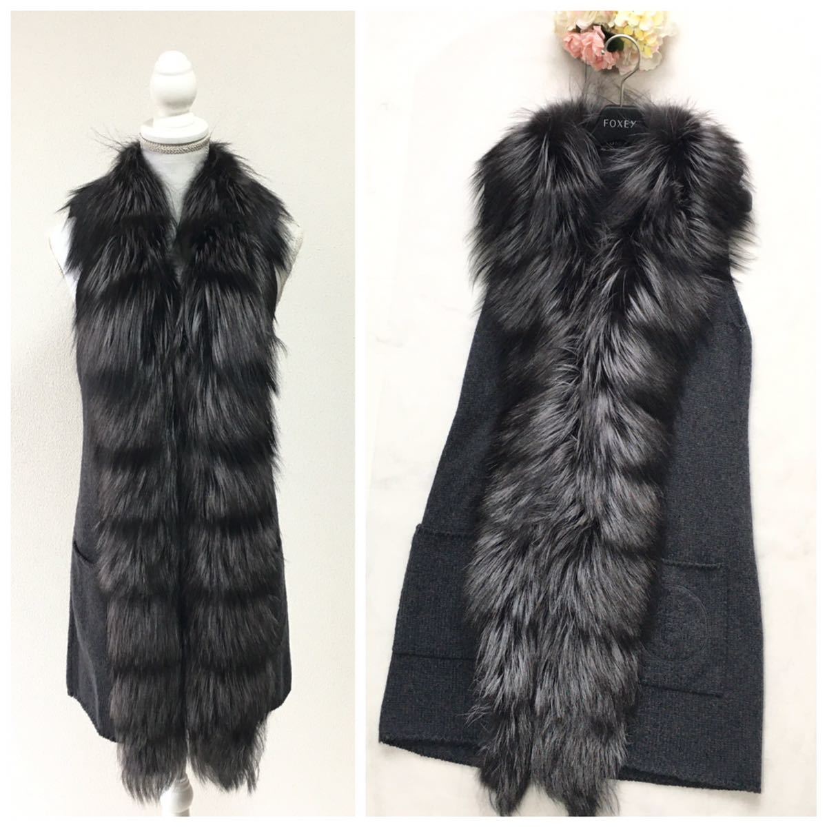 海外花系 FOXEY ロングジレ ネイビー | www.tegdarco.com