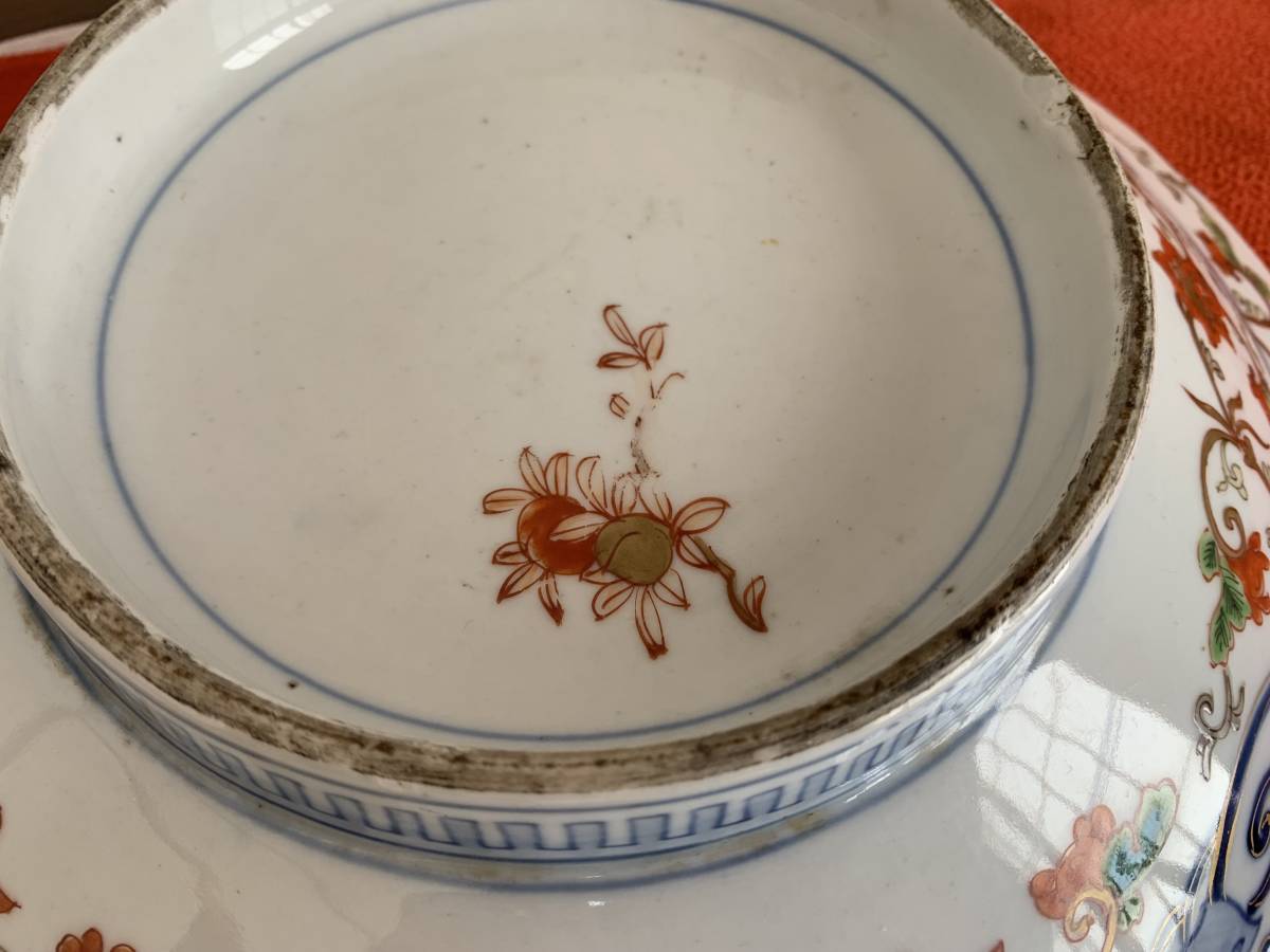 古伊万里大皿飾り皿金襴手唐草雲龍鳳凰時代| JChere雅虎拍卖代购