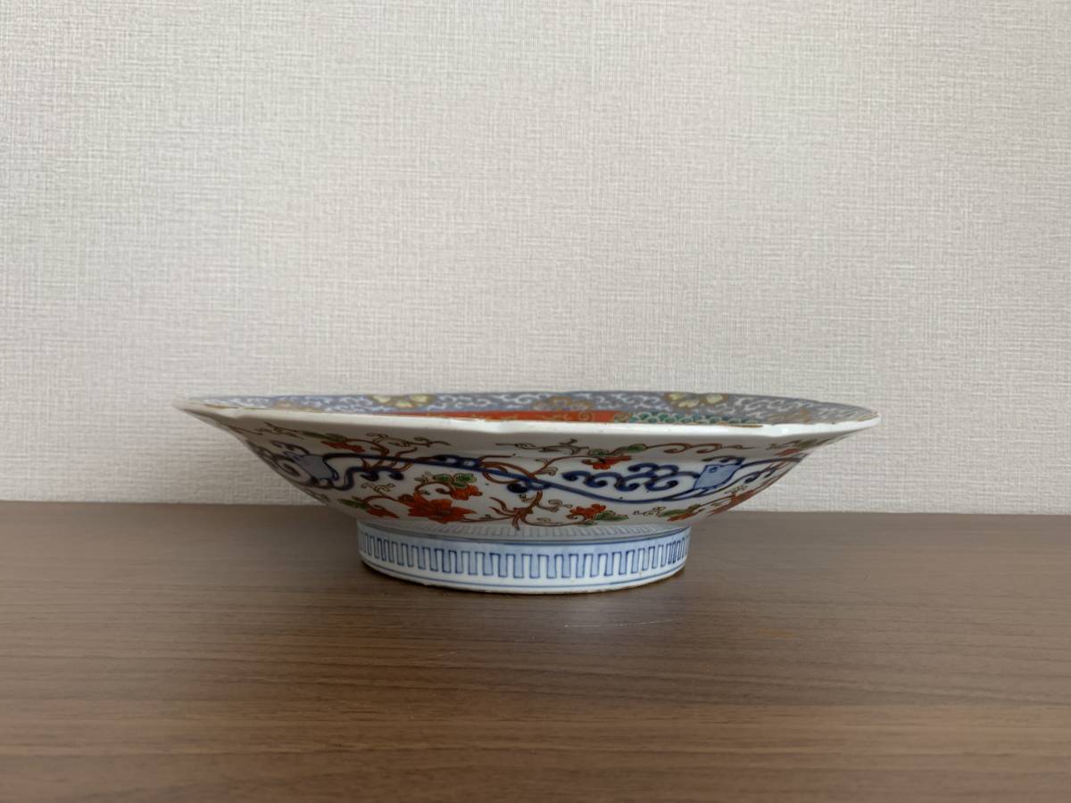 古伊万里大皿飾り皿金襴手唐草雲龍鳳凰時代| JChere雅虎拍卖代购