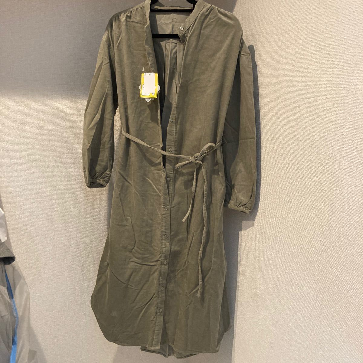 しまむら プチプラのあや コーデュロイシャツワンピース タグ付き新品