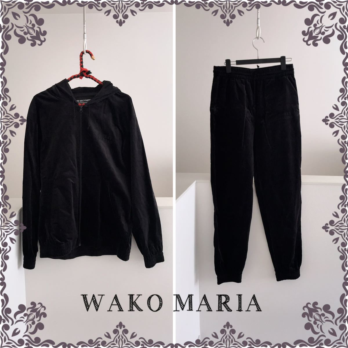 送料無料 大人気 WAKOMARIA ワコマリア セットアップ Lサイズ ベロア