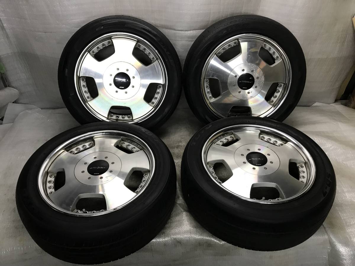 WORK EFORS ワーク イーフォース 17インチ 17×7J +25 PCD 139.7 6H アルミホイール TOYO SD-7 タイヤ 215/50R17 中古 ディッシュ