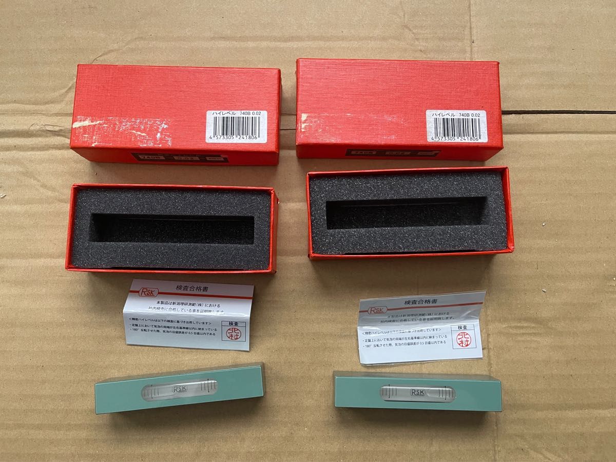RSK 精密ハイレベル 740B 0.02 新潟理研測範 水準器 精密水準器
