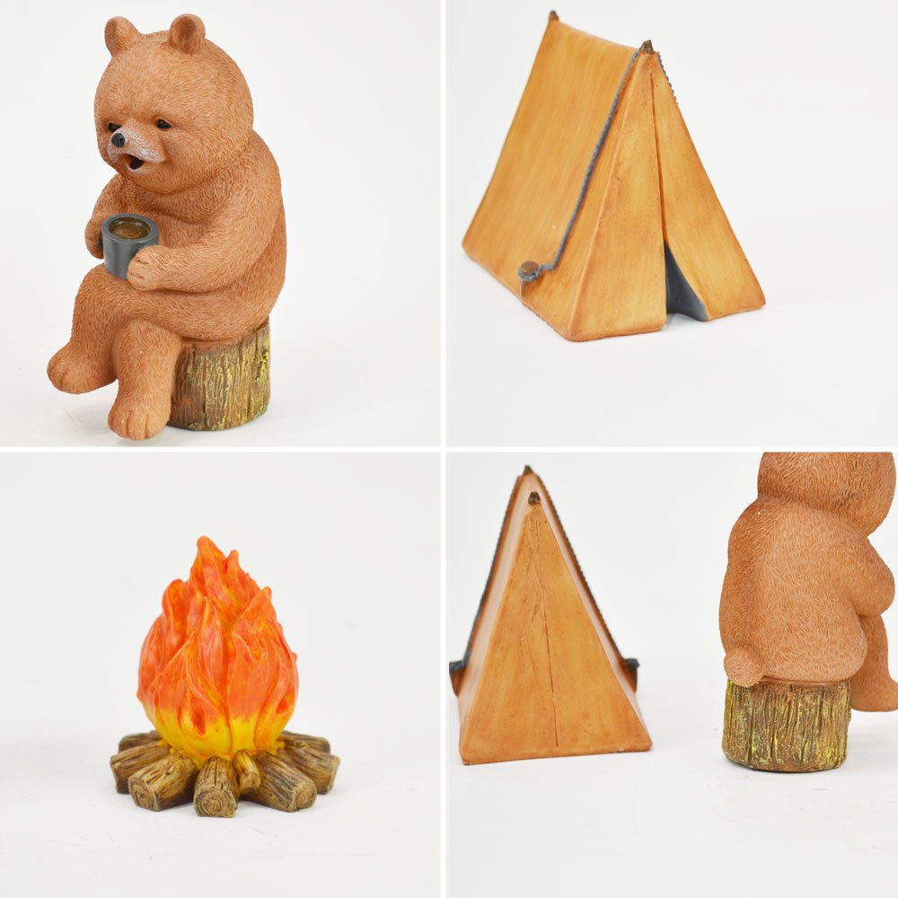 dado Bear camp resin bear objet d'art bear ornament ..