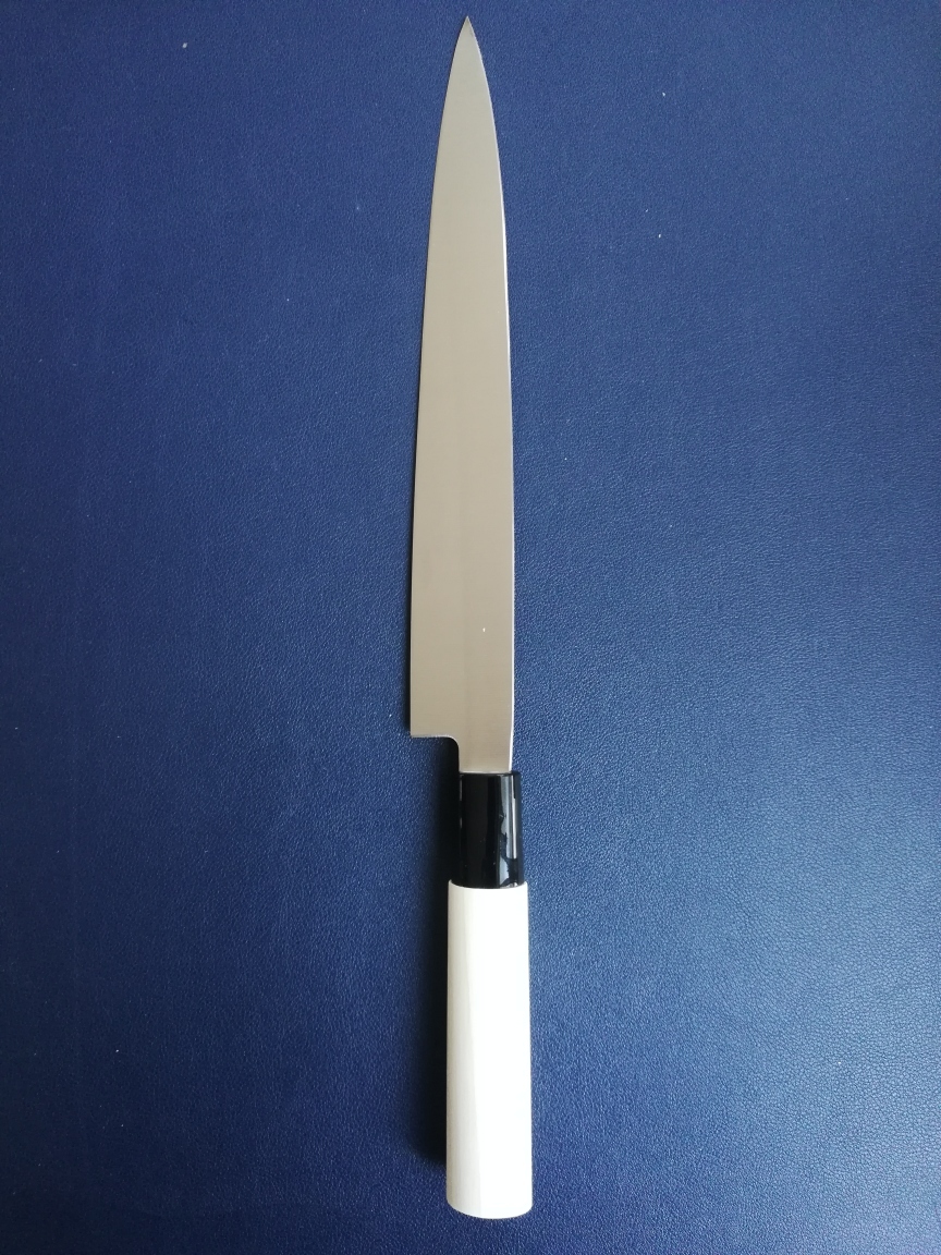 日本製　和包丁　刺身包丁　刃渡り210ｍｍ全長325ｍｍ　登録_画像7