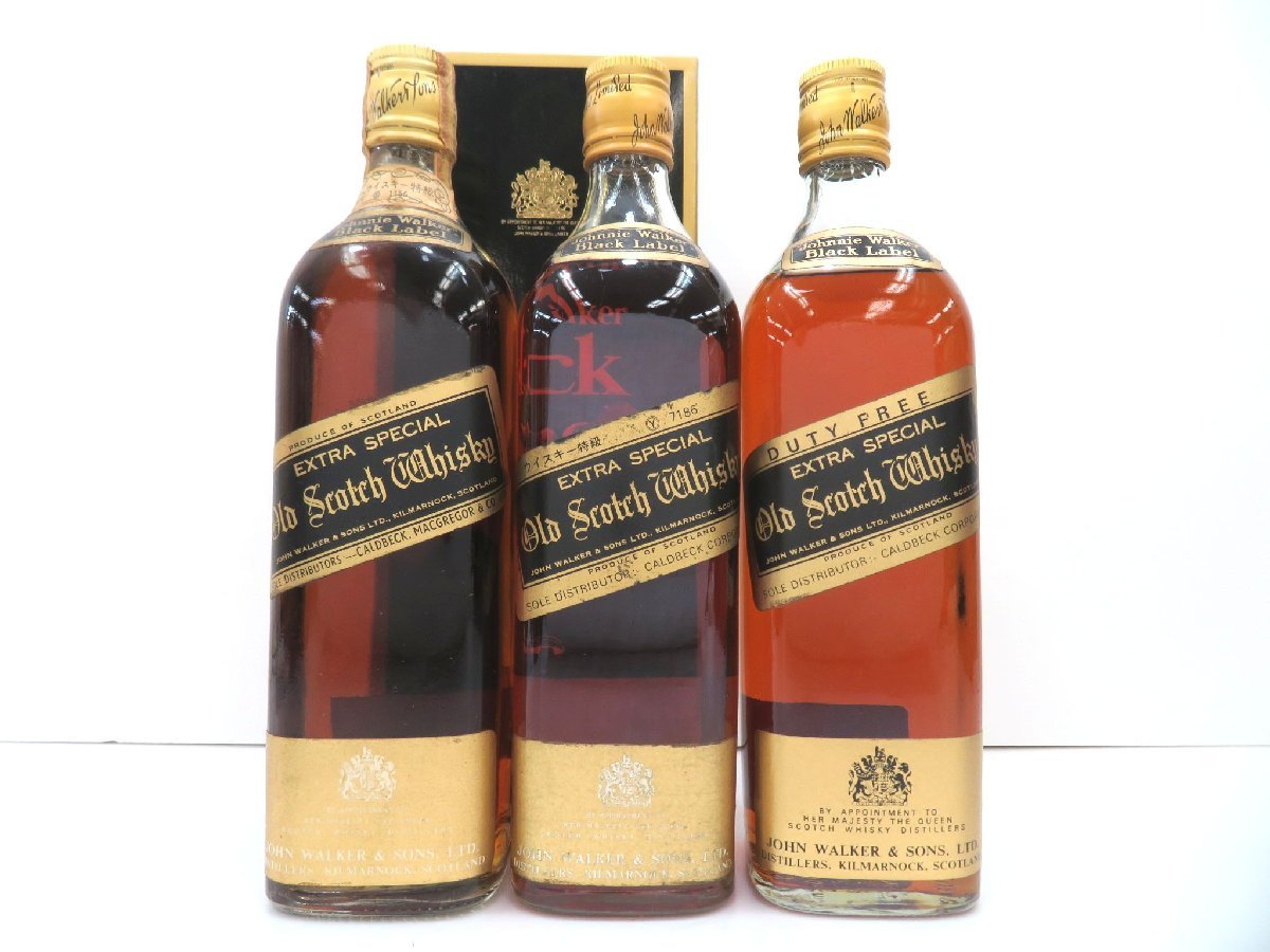 ヤフオク! - 古酒 1円~スタート 3本セット Johnnie Walk...