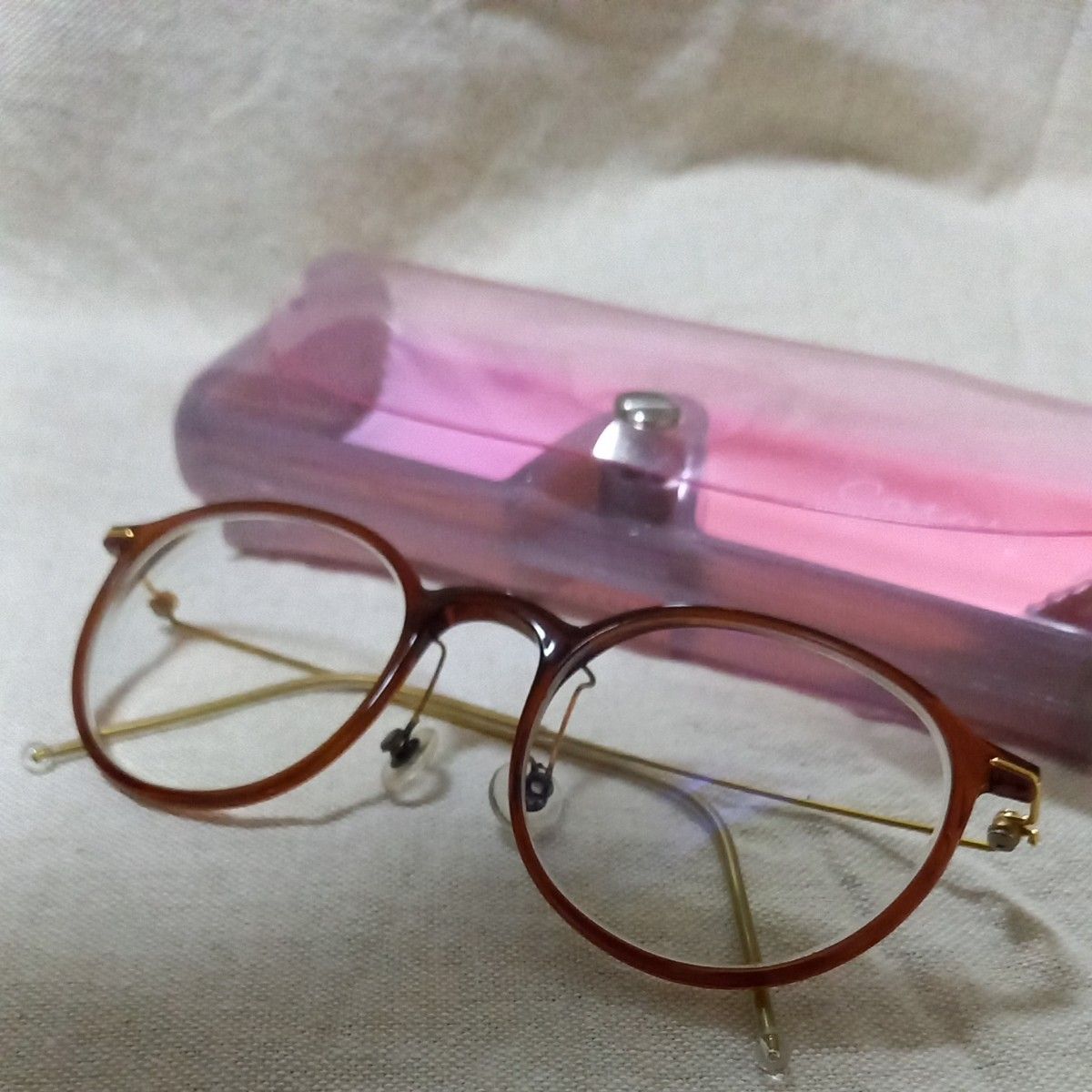ジルスチュアート　眼鏡　メガネ　眼鏡市場　紫