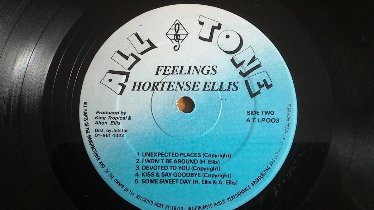 ☆彡美品！！☆彡送料無料！！　Hortense Ellis　 Feelings　 UK盤 LP LOVERS REGGAE 　名曲・ナイスカバー多数。Prod By Alton Ellis。_画像3