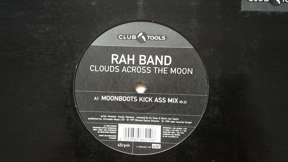 ☆彡美品！！☆彡送料無料！！　　RAH BAND　 CLOUDS ACROSS THE MOON　1997盤 12inch。定番名曲。爽やかで、素敵です。_画像1
