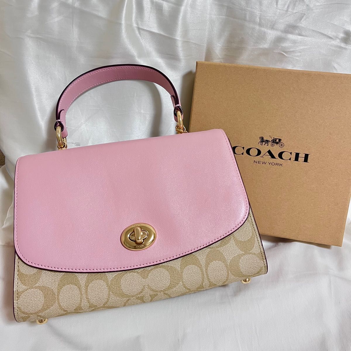 フラワーB ブルーグレイ COACH 2wayハンドバッグ - 通販 - ssciindia.com