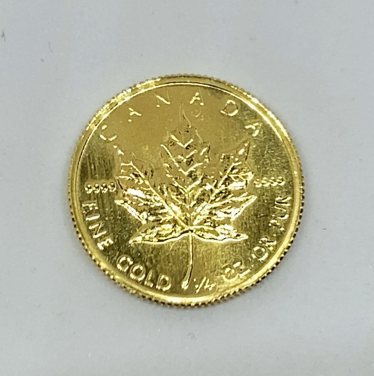 K24 24金 純金 ゴールド メイプルリーフ金貨 1/4オンス コイン 1986年