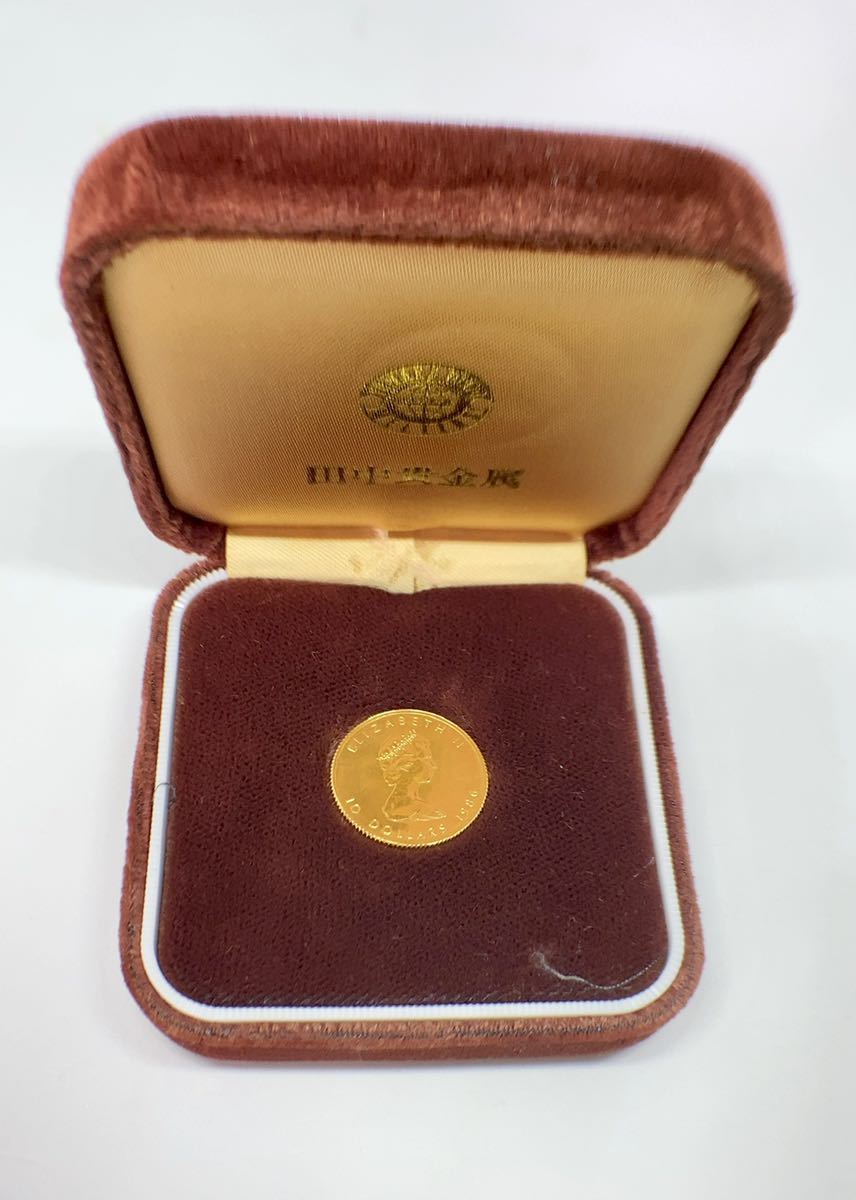 K24 24金 純金 ゴールド メイプルリーフ金貨 1/4オンス コイン 1986年