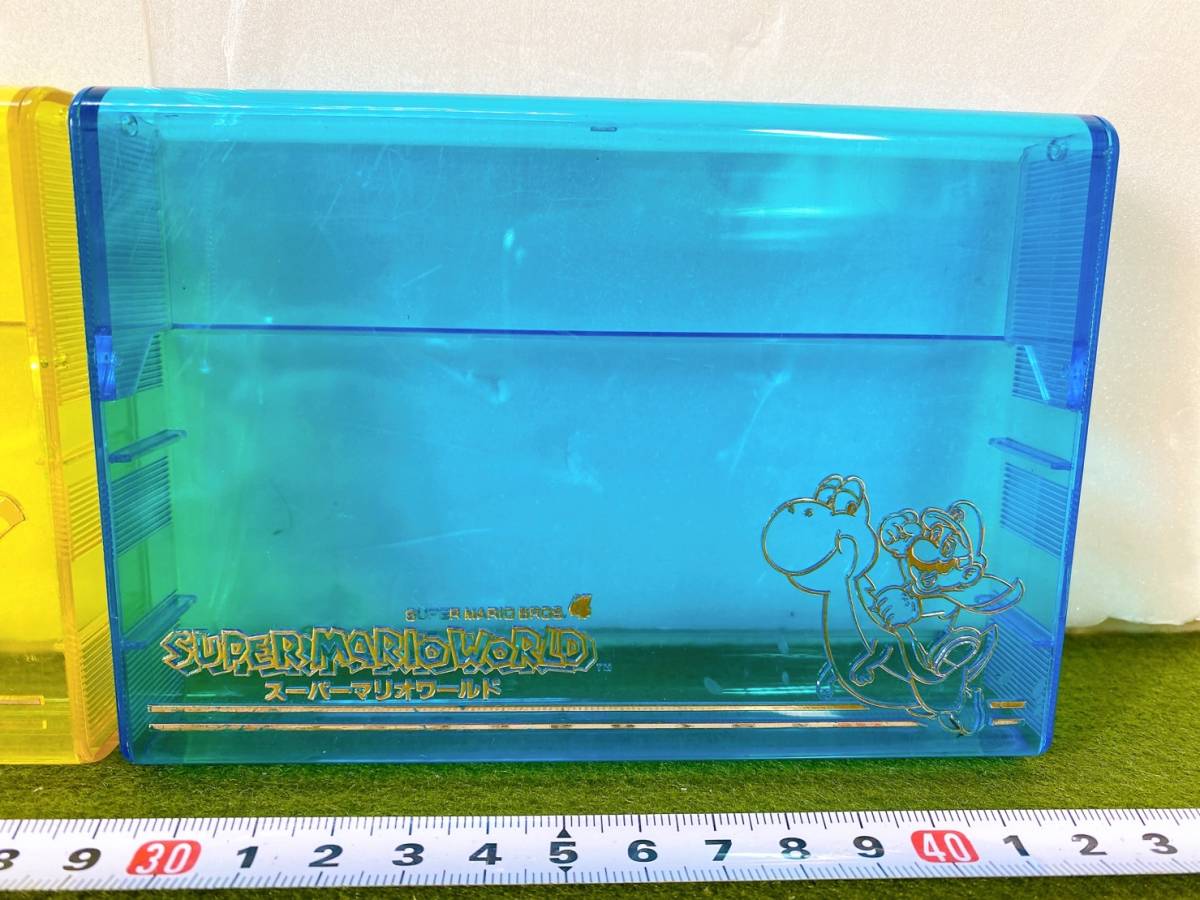  postage 520 jpy! valuable retro Showa Retro Super Famicom super Mario world super Mario Cart cassette case present condition goods 