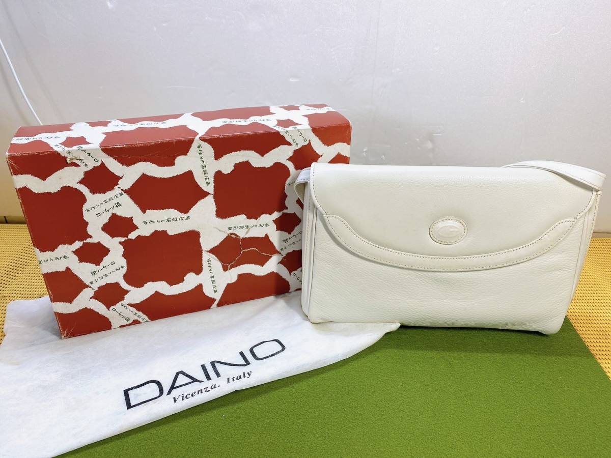 貴重　DAINO　ダイノ　ショルダーバッグ　レディースバッグ　バッグ　ホワイト　収納袋・箱付き　長期保管品　現状品