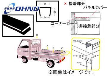大野ゴム/OHNO 軽トラック用荷台パネルカバー（汎用型） CY-0081AN ニッサン クリッパー U71T,U72T 2003年10月～_画像1