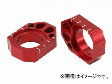 2輪 ZETA アクスルブロック レッド ZE93-5013 JAN：4547836084621 ホンダ CR125R/CR250R 2002年～2007年_画像1