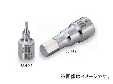 トネ/TONE 9.5mm（3/8”） SUSヘキサゴンソケット 品番：S3H-03_画像1