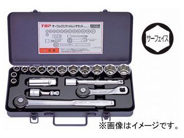 トップ工業/TOP サーフェイスソケットレンチセット（差込角12.7mm） SSS-413F JAN：4975180781741_画像1