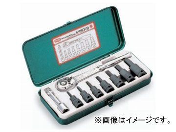 トネ/TONE 9.5mm（3/8”） ヘキサゴンソケットレンチセット（強力タイプ） 9点 品番：KH3072_画像1