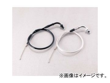 2輪 キタコ スロットルケーブル 150mmロング/ステンメッシュ 905-1138315 JAN：4990852061709 ホンダ エイプ50（FI車） FNO,AC16-1600001～_画像1