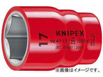 クニペックス/KNIPEX 絶縁ボックスレンチソケット 6角ネジ用 1/2SQ 品番：9847-24 JAN：4003773020998_画像1