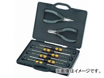 クニペックス/KNIPEX エレクトロニクスプライヤーセット 品番：002018ESD JAN：4003773051848_画像1