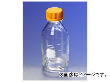 アズワン/AS ONE メディウム瓶（PYREX（R）オレンジキャップ付き） 透明/100ml 品番：1-4994-03_画像1