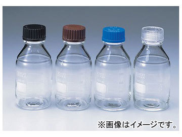アズワン/AS ONE ねじ口瓶丸型白（デュラン（R）） 透明キャップ付き/500ml 品番：2-035-04_画像1