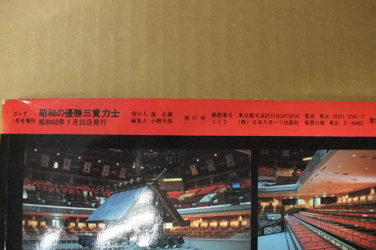 Bｂ1972-a　本　ゴング 1986年1月号増刊 大相撲写真画報 昭和の優勝三賞力士　日本スポーツ出版社_画像8