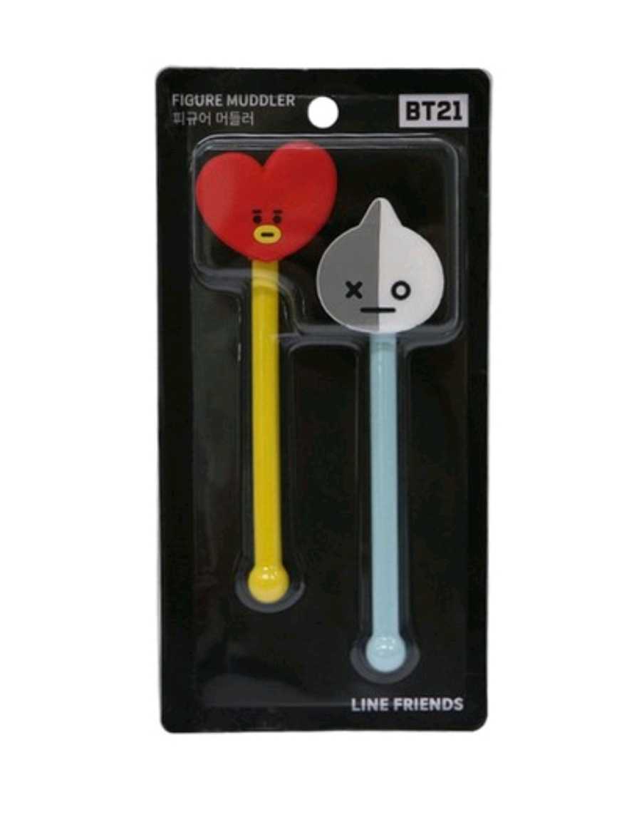 SALE★BT21公式 TATA&VAN 陶磁器マドラー2本セット 防弾少年団 BTS テテ テヒョン V プレゼントにも_画像2