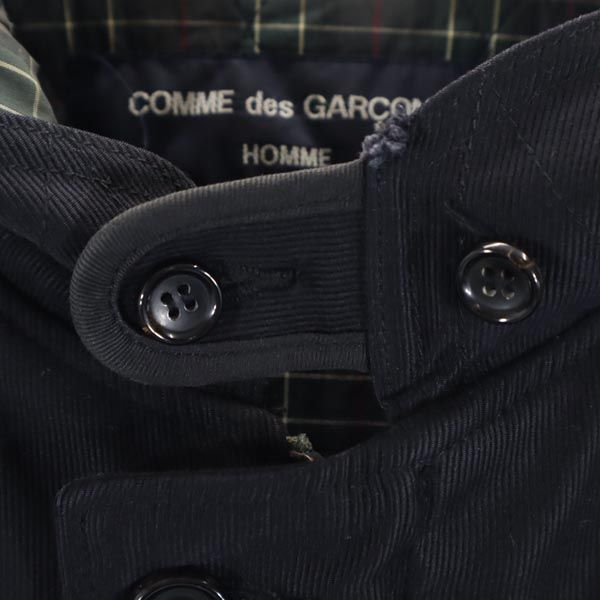 低価限定品 コムデギャルソンオム 2008年 日本製 中綿 ジャケット M 黒 COMME des GARCONS HOMME 裏キルティング地 メンズ 221123