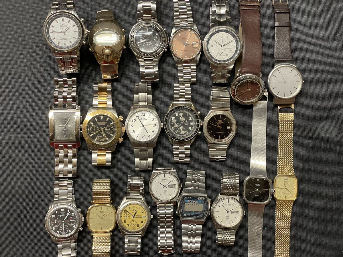 FT0308】1円～ ジャンク 腕時計 10点 まとめ売りSEIKO CASIO 5Y30 7000 0080 Quartz VEGA RICOH  ATRANTA MARIO ALESSI ALBA | マリオオリエントジャンク 