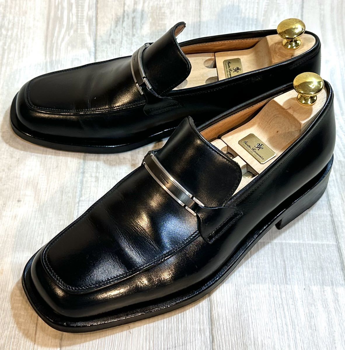 オリジナル Salvatore Ferragamo 黒 ITALY製 ドレスシューズ レザー