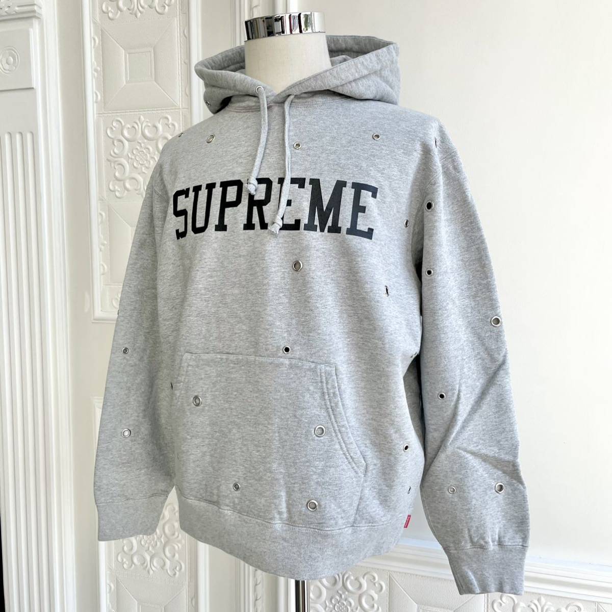 supreme Eyelet Hooded Sweatshirt M グレー | www.jarussi.com.br