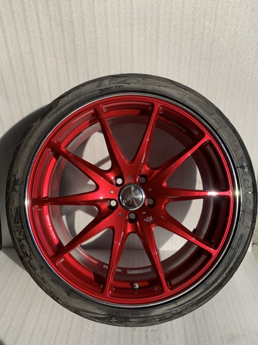 世界的に Rays VR ボルクレーシング 鍛造 G25 ハイパーレッド 中古 4本