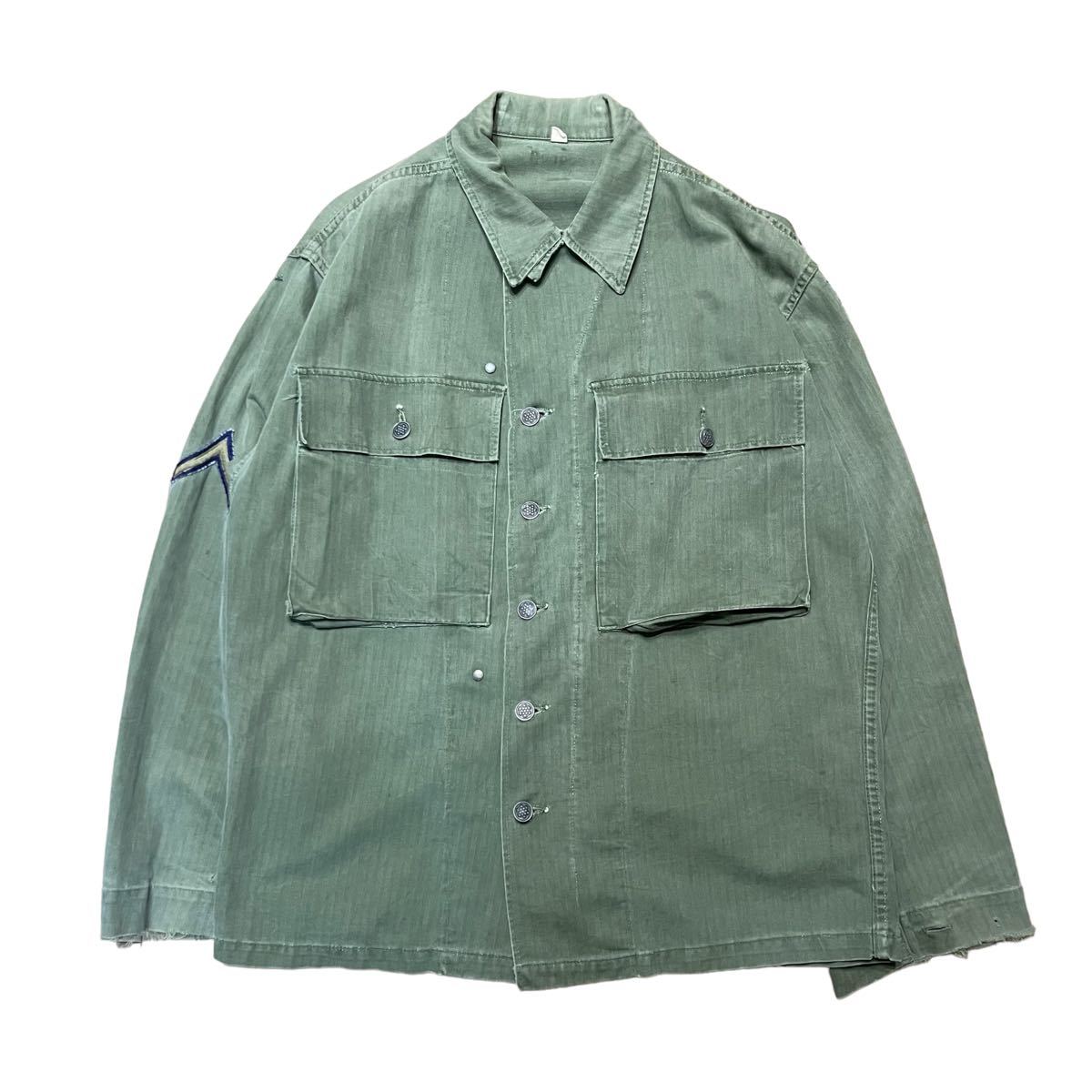 40's U.S.ARMY M-43 HBT jacket 13star button【36R】ミリタリー