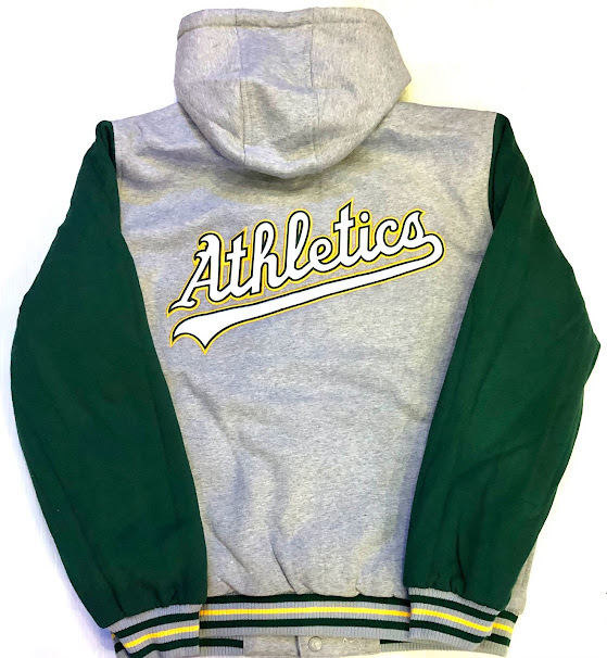 G11)JH Design Oakland Athletics フード付きリバーシブル ジャケット/MLB/XL/オークランド・アスレチックス