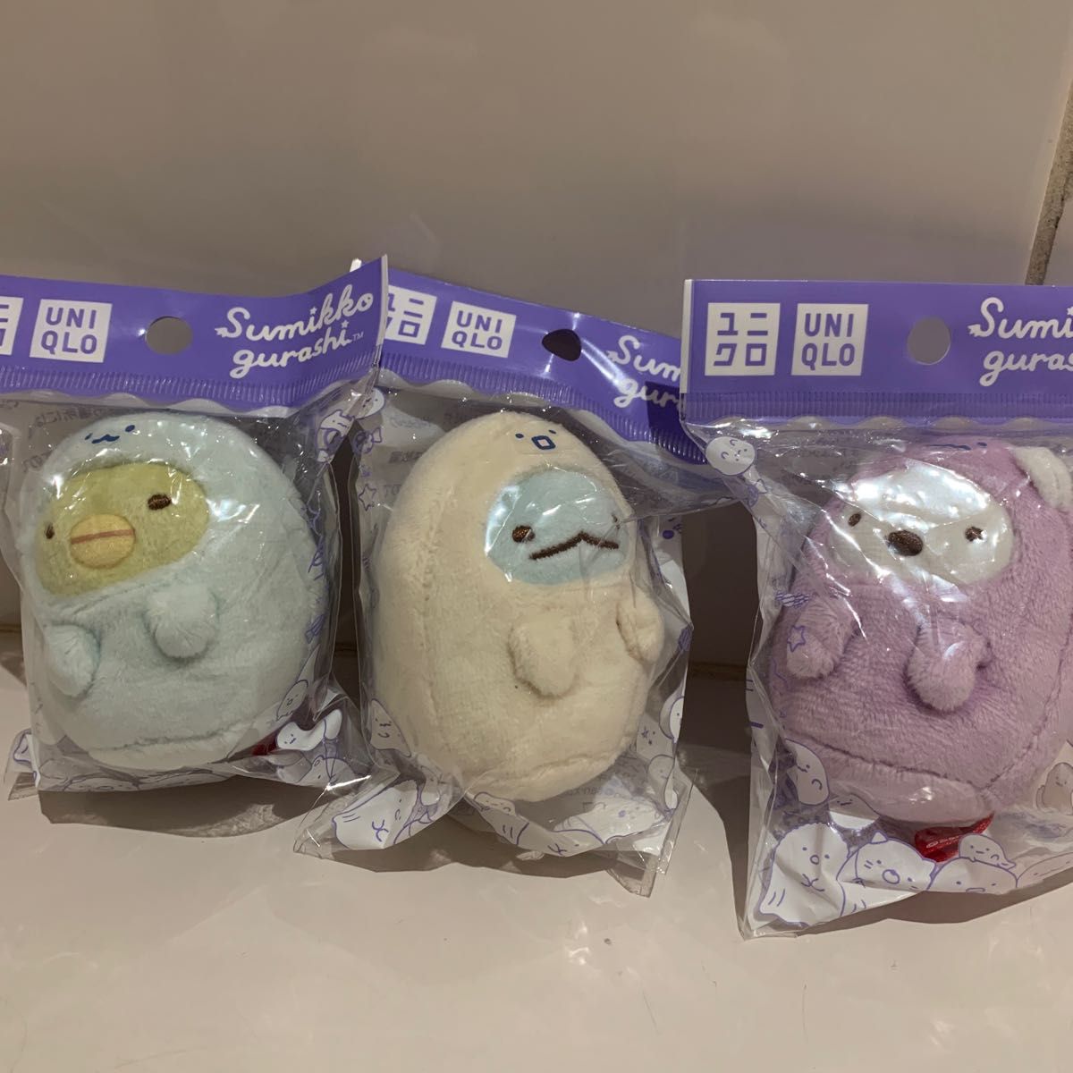 すみっコぐらし ユニクロ てのりぬいぐるみ 3個セット とかげ しろくま ぺんぎん