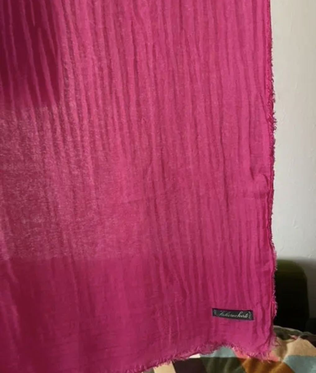 【史上最も激安】 Falierosarti ファリエロサルティ ピンク モダールカシミヤ混紡 イタリア製 大判ストール おしゃれな大人服